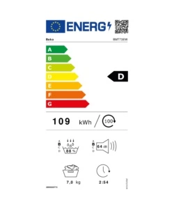 Asciugatrice a pompa di calore slim Beko "BMT73EW" carico 7 kg classe energetica D