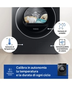 Asciugatrice a pompa di calore Samsung "Series 6 DV90DG6845LB" carico 9 kg classe energetica A