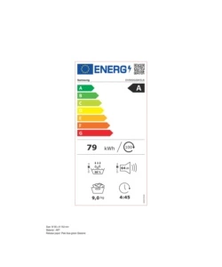 Asciugatrice a pompa di calore Samsung "Series 6 DV90DG6845LB" carico 9 kg classe energetica A