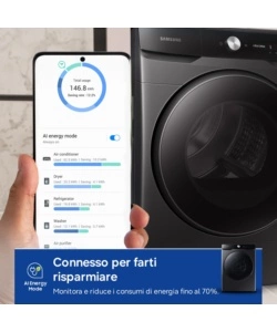 Asciugatrice a pompa di calore Samsung "DV16DG8600BVU3" carico 16 kg classe energetica C