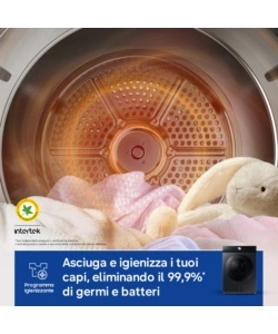 Asciugatrice a pompa di calore Samsung "DV90DB7845GBU3" carico 9 kg classe energetica A