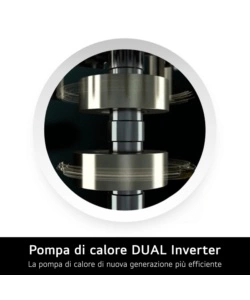 Asciugatrice a pompa di calore LG "RH18U8AVCW" carico 18 kg classe energetica D