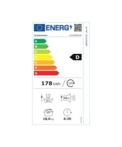 Asciugatrice a pompa di calore LG "RH18U8AVCW" carico 18 kg classe energetica D