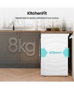 Lavatrice Hisense "WF5I8043BWF" carico 8 kg classe energetica A