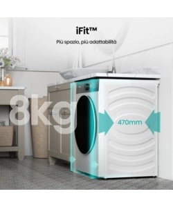 Lavatrice Hisense "WF5I8043BWF" carico 8 kg classe energetica A