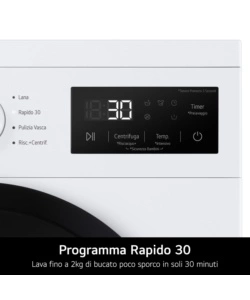 Lavatrice slim LG "F4NA10S8NWK" carico 8 kg classe energetica A