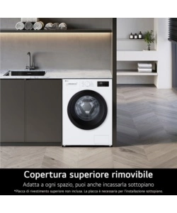 Lavatrice slim LG "F4NA10S8NWK" carico 8 kg classe energetica A