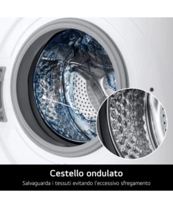 Lavatrice slim LG "F4NA10S8NWK" carico 8 kg classe energetica A