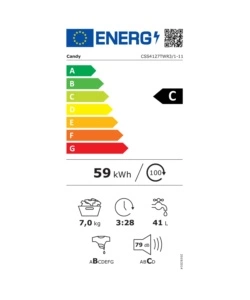 Lavatrice slim Candy "Smart CSS4127TWR3/1-11" carico 7 kg classe energetica C