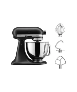 Robot da cucina KitchenAid "Artisan 5KSM175PS" nero opaco 4,7 lt 300W