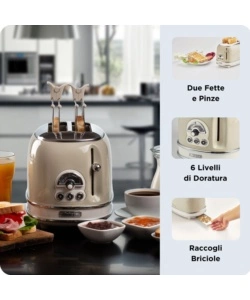 Tostapane Ariete "155 Vintage" beige 810W