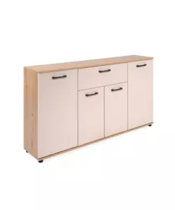Mobile "Madia" 4 ante e 1 cassetto quercia-beige 138x30x75 cm