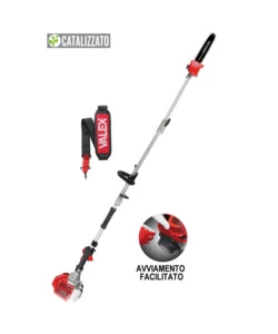 Kit motosega da potatura e potatore telescopico a scoppio Valex 2t 32,5 cc 25,4 cc