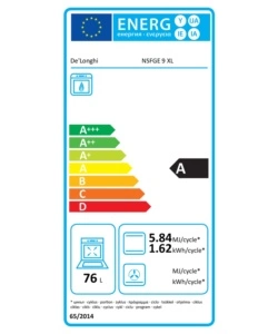 Forno da incasso a gas ventilato DeLonghi "NSFGE 9 XL" 59,5x54,5x59,5 cm classe energetica A