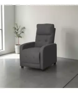 Poltrona relax "Emily" push-pull recliner grigio scuro 90x65x102 cm
