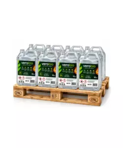 Bancale 8 taniche da 10 L Bioetanolo Verobio per caminetti e biocamini